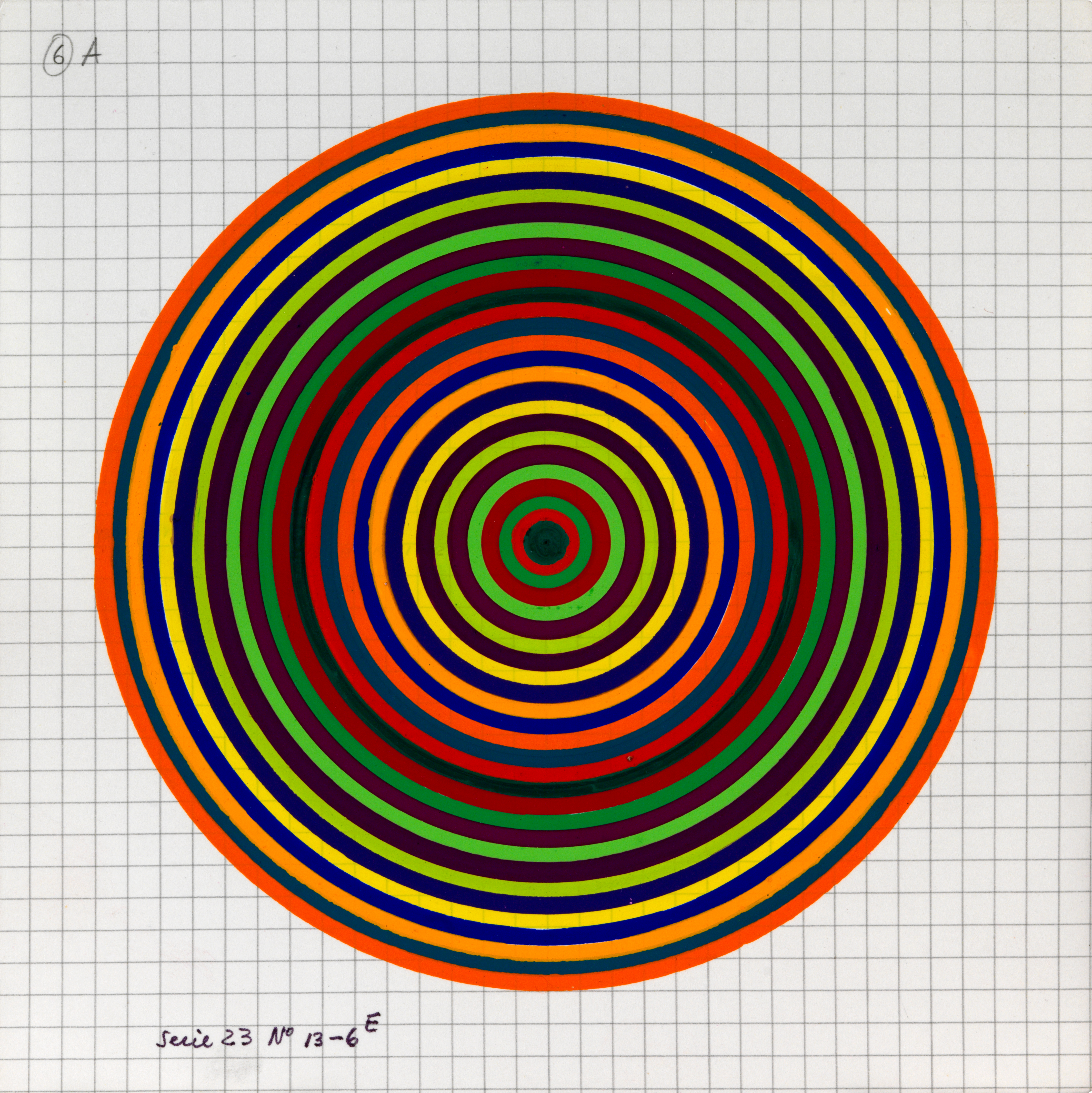 Julio Le Parc, Surface couleur, Cercles, série 23 n°13-6