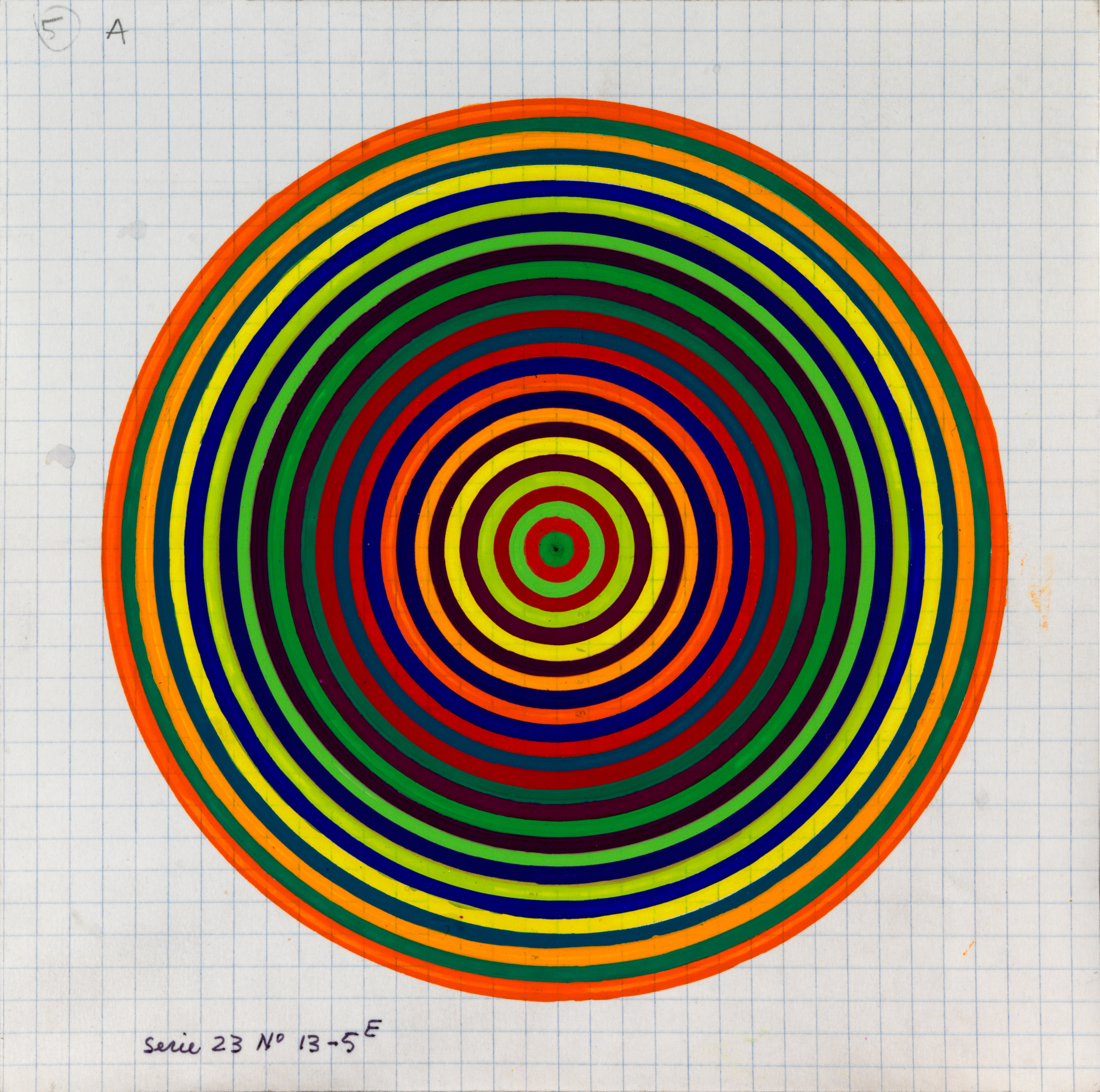 Julio Le Parc, Surface couleur, Cercles, série 23 n°13-5 E