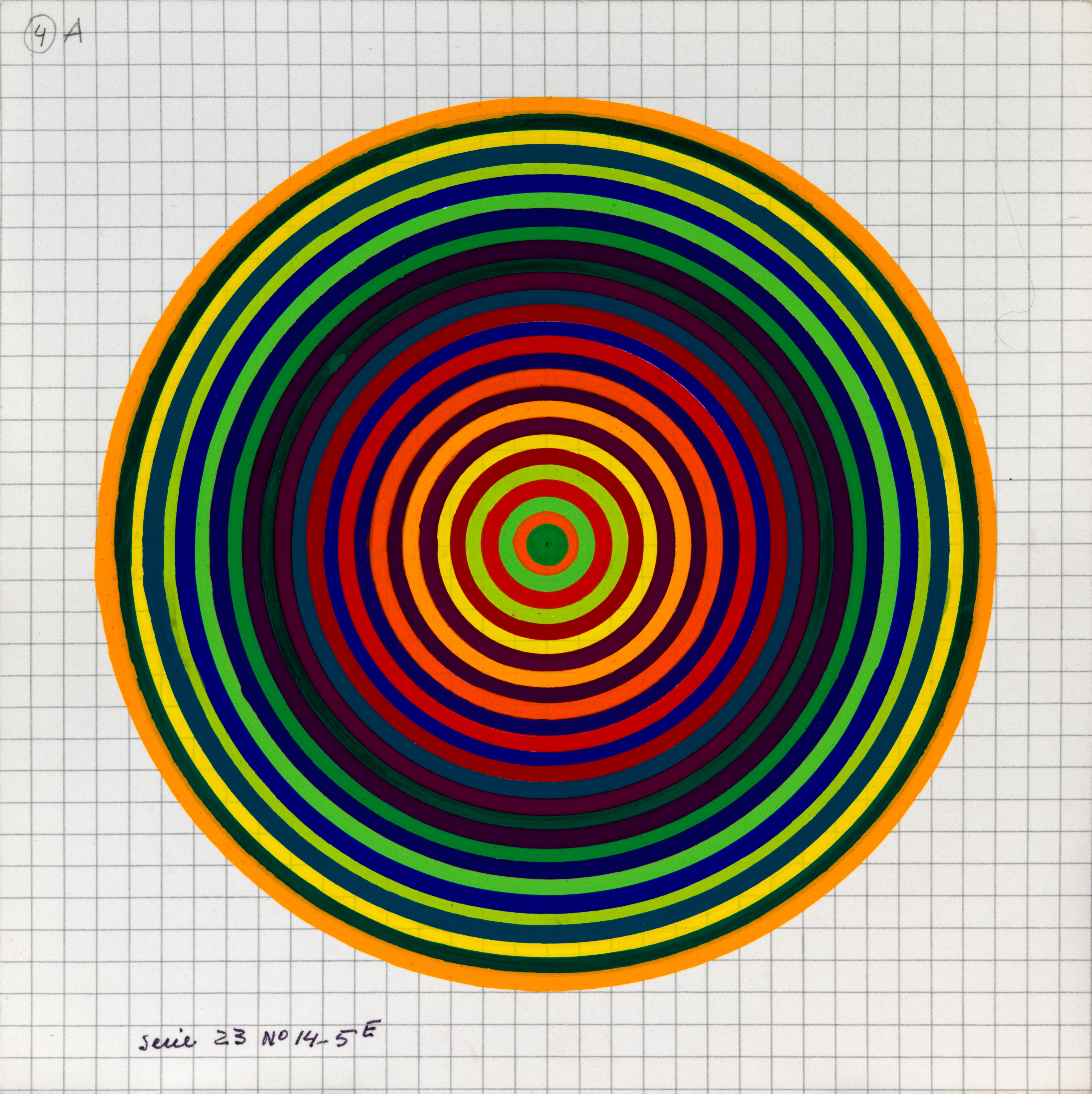 Julio Le Parc, Surface couleur, Cercles, série 23 n°14-5 E