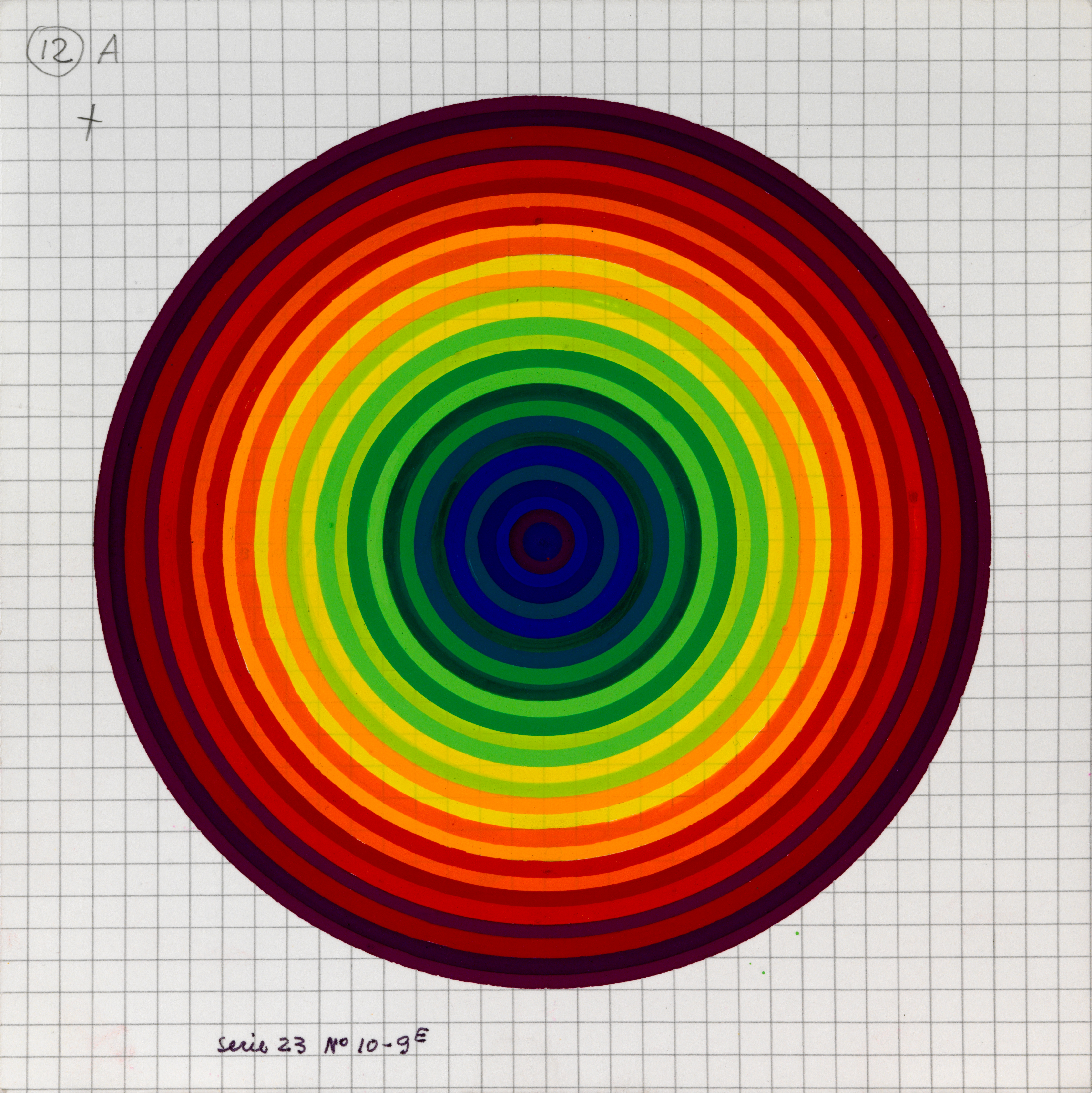 Julio Le Parc, Surface couleur, Cercles, série 23 n°10-9 E
