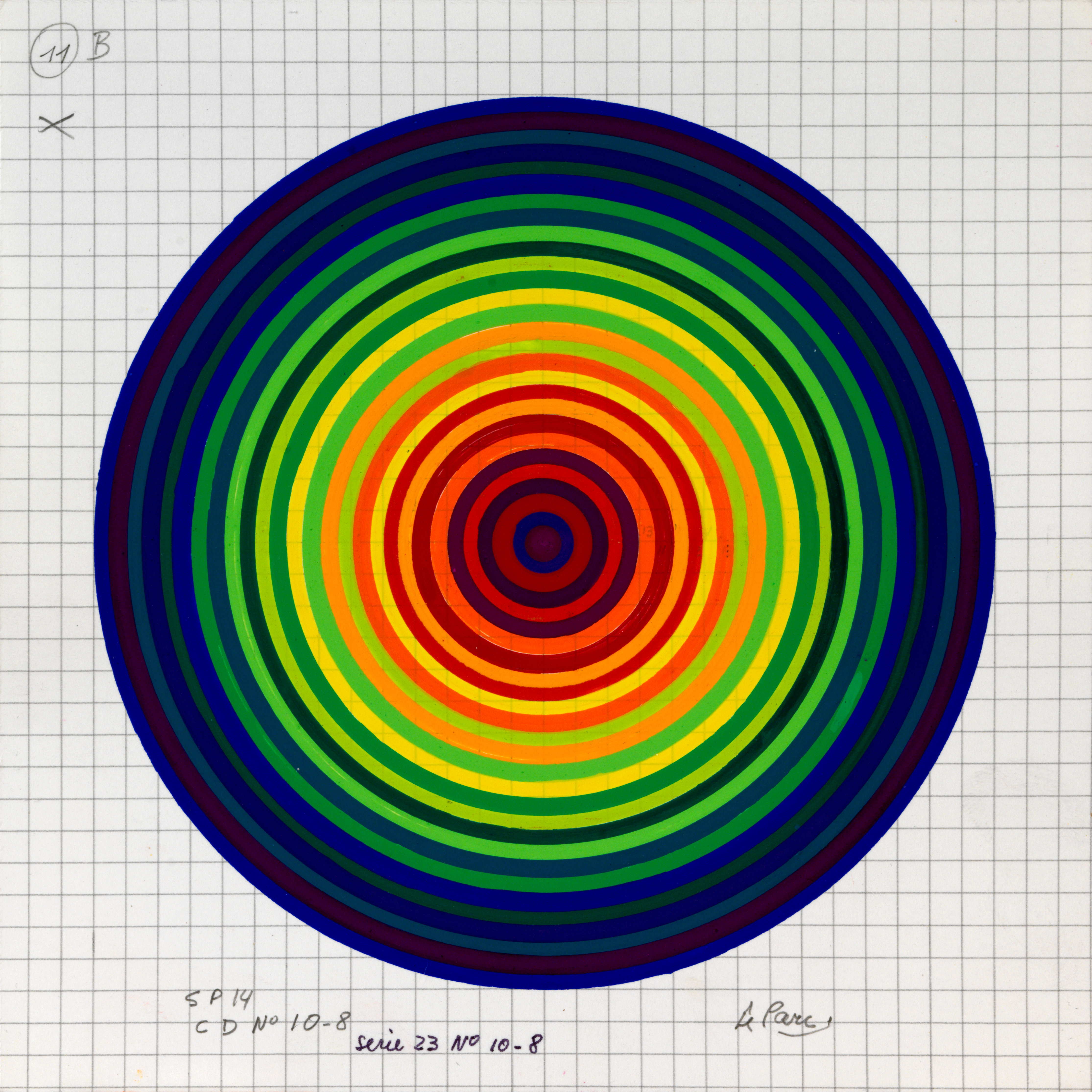 Julio Le Parc, Surface couleur, Cercles, série 23 n°10-8