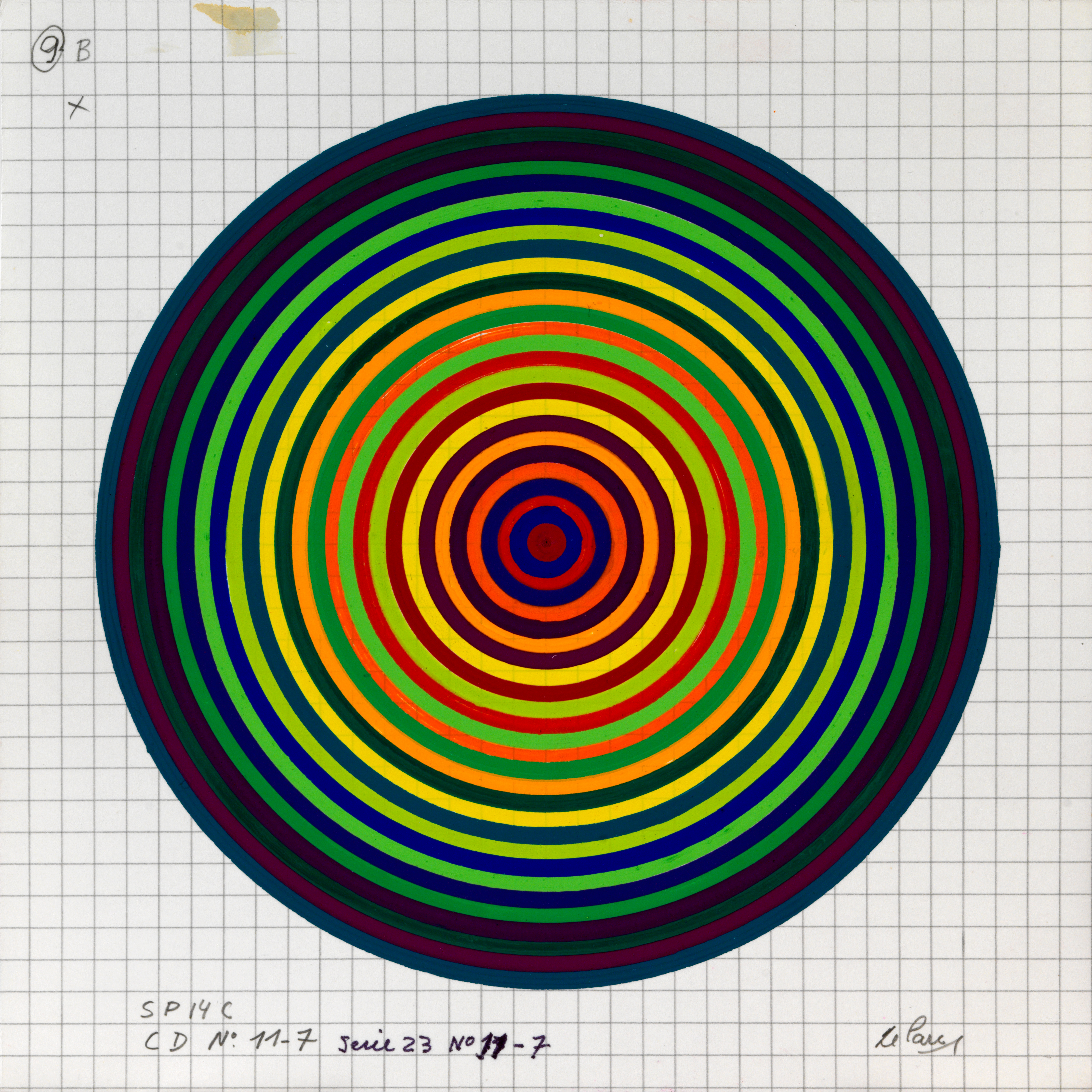 Julio Le Parc, Surface couleur, Cercles, série 23 n°11-7