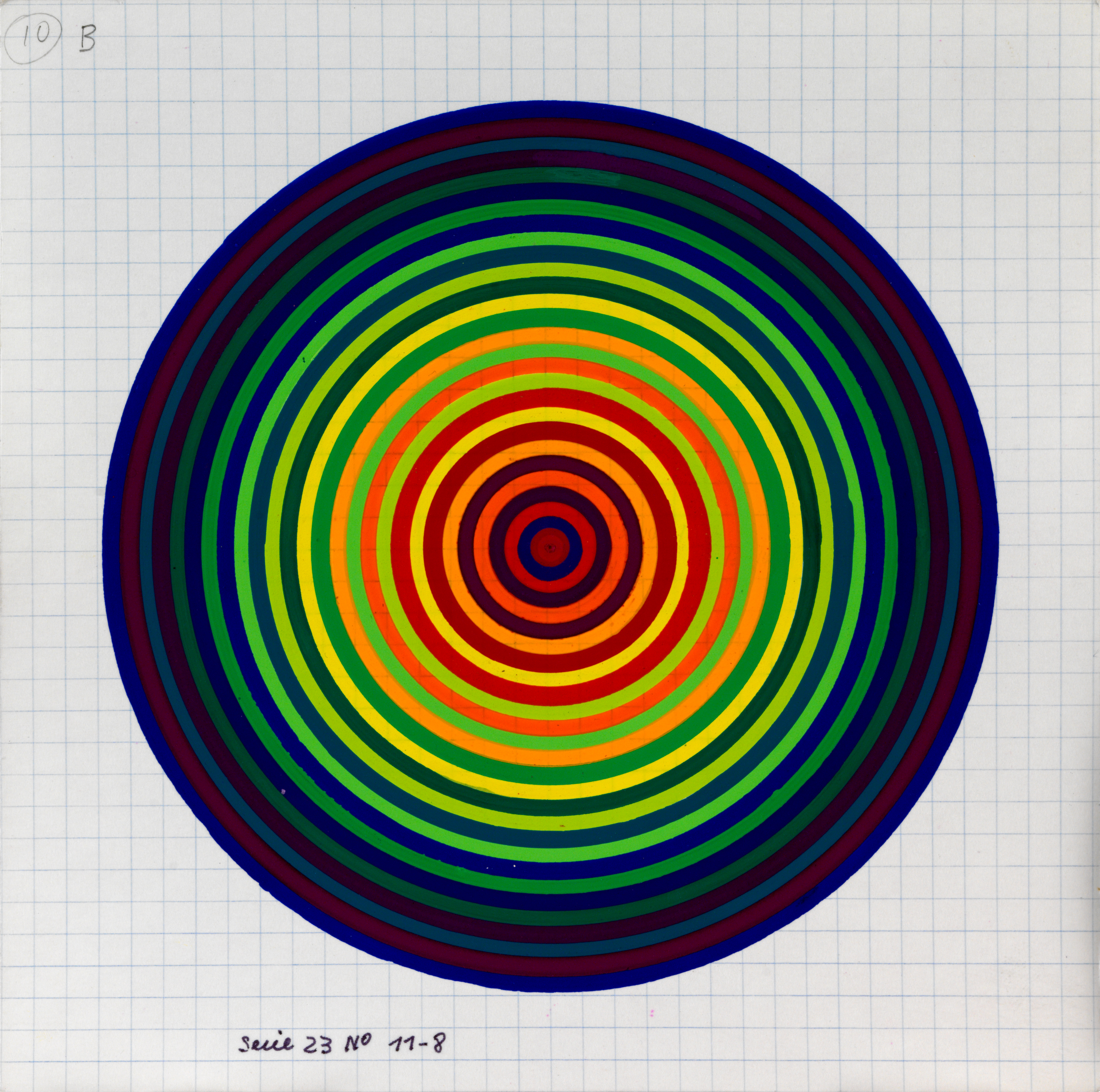 Julio Le Parc, Surface couleur, Cercles, série 23 n°11-8