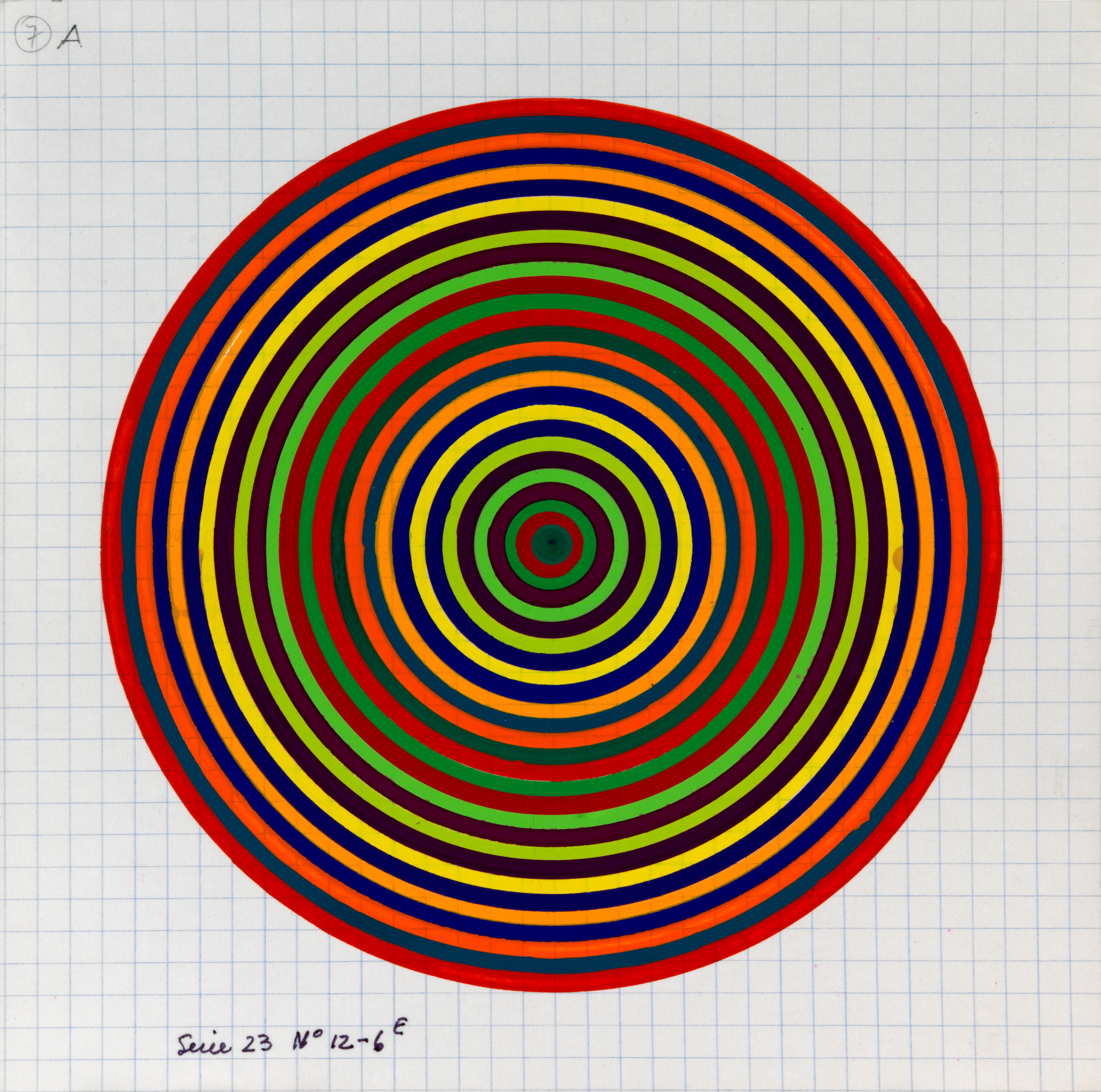 Julio Le Parc, Surface couleur, Cercles, série 23 n°12-6 E
