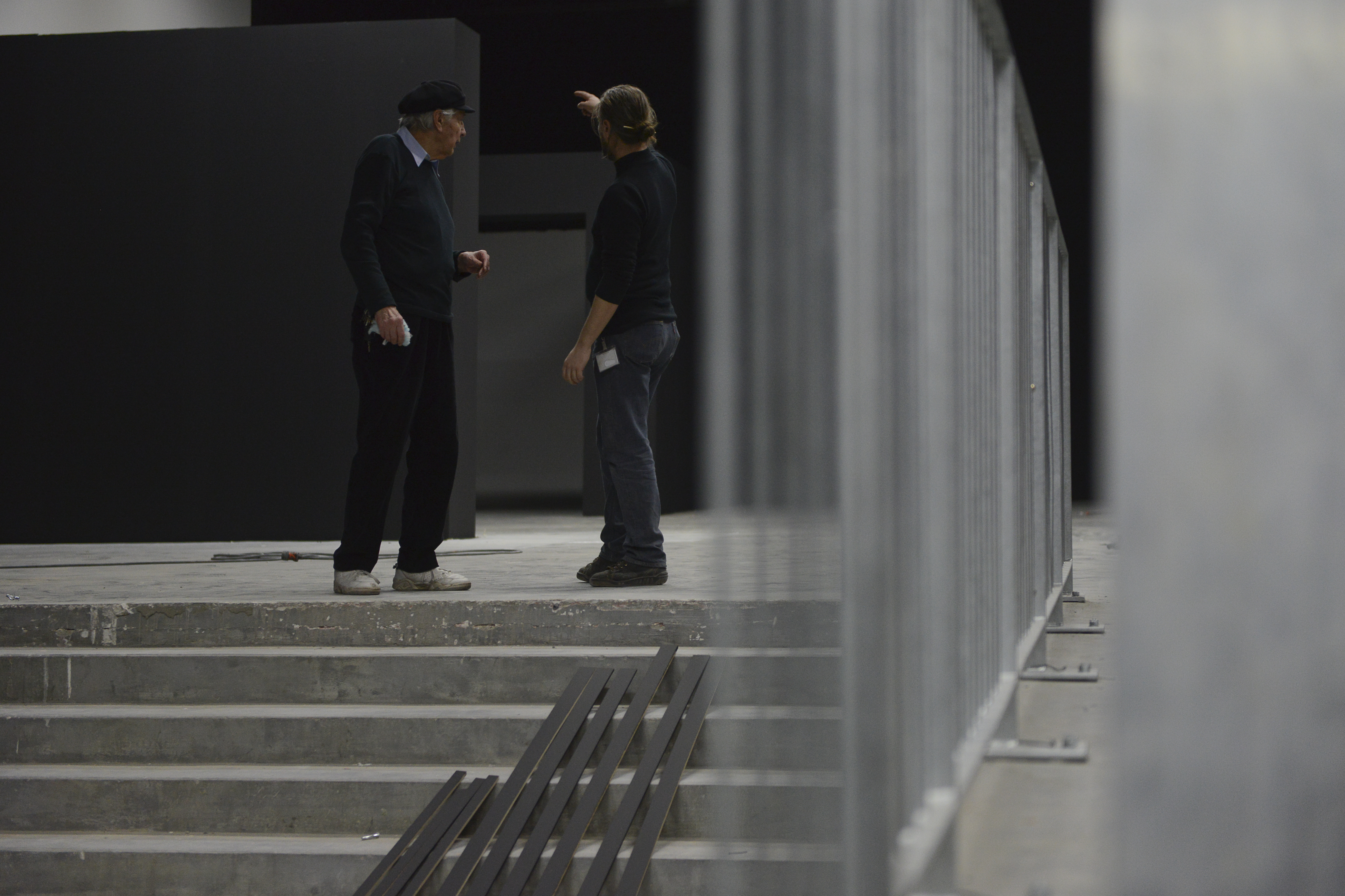 Julio Le Parc, montage du Palais de Tokyo