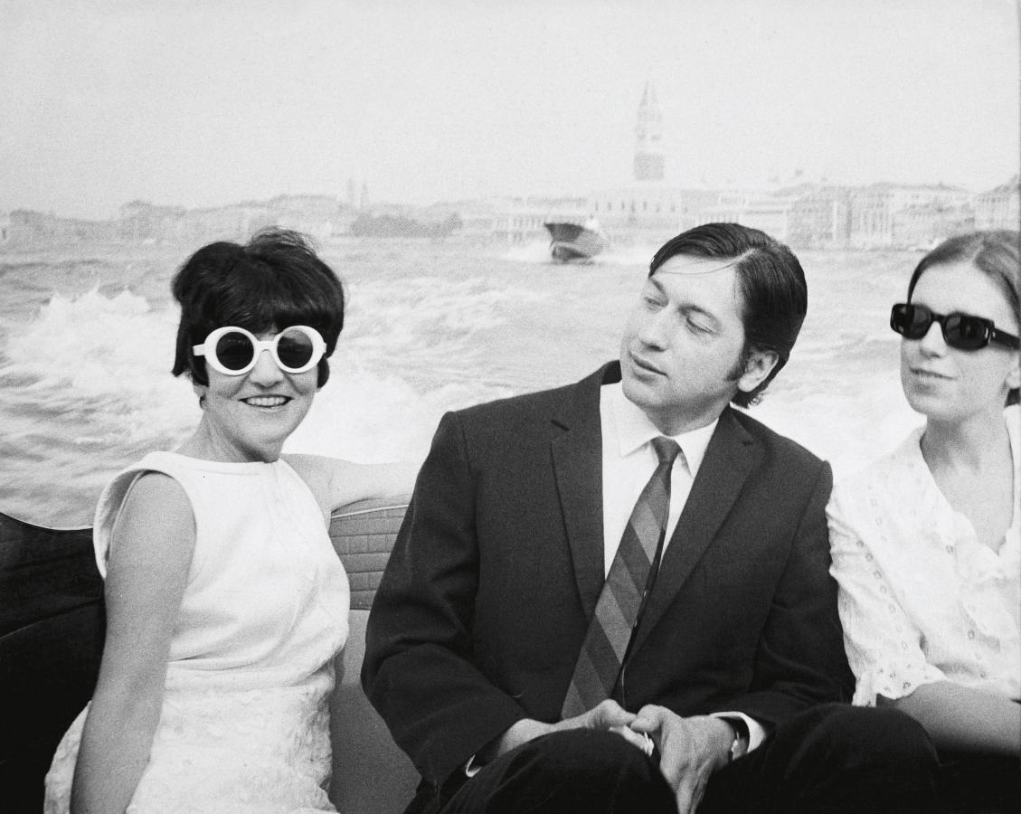 Julio et Denise René en motoscafo, Venise 1966