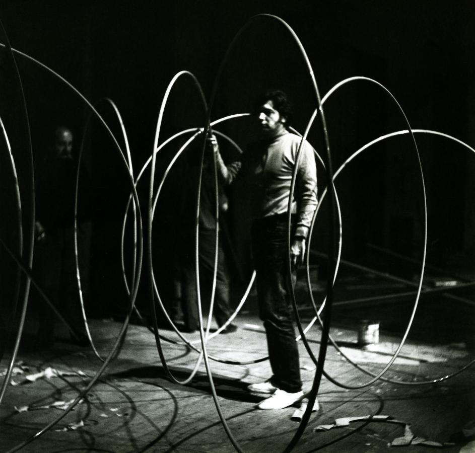 Julio Le Parc, installation de l'exposition de Grenoble, 1968