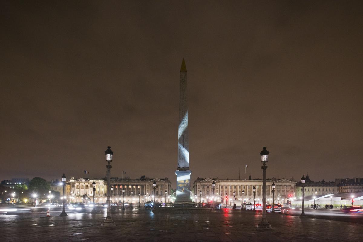 Julio Le Parc, Nuit blanche, Place de la Concorde, Paris, 2012