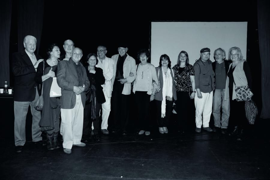Avec des anciens compagnons du mouvement des étudiants des Beaux-Arts, Buenos Aires, 2010