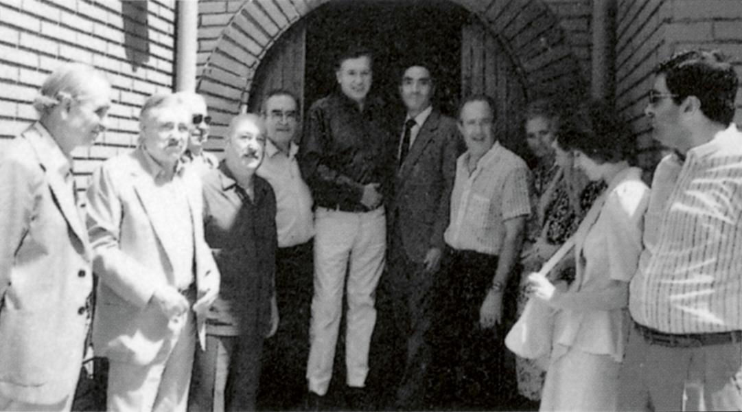 Avec des anciens collègues de l’école primaire, Mendoza, 1989
