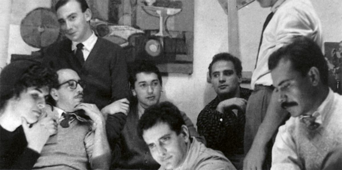 Avec Ana-Maria Godet, Garcia Rossi, Demarco, Sobrino, Moyana à Buenos Aires 1957