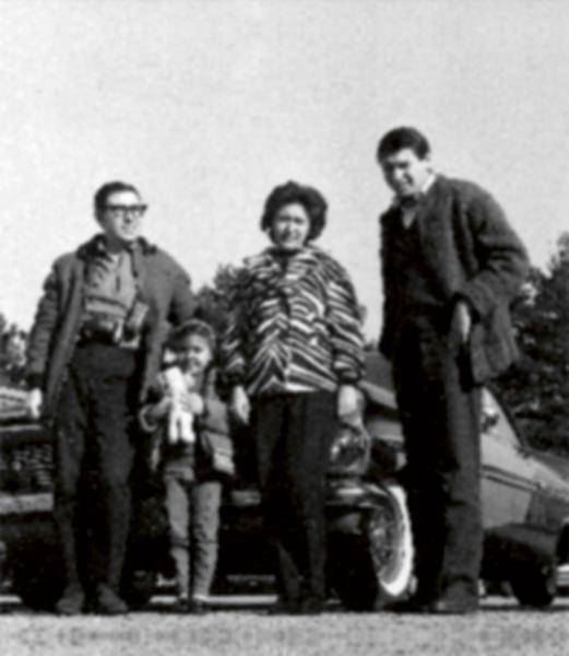 Avec la famille de sa soeur, New York, 1962