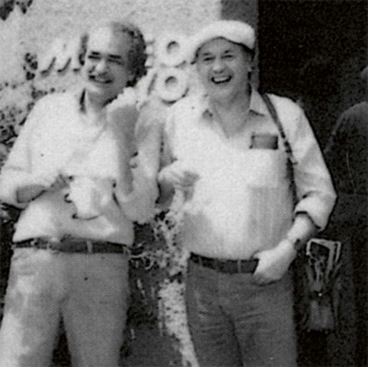 Avec Omar Rayo, Roldanillo, 1984
