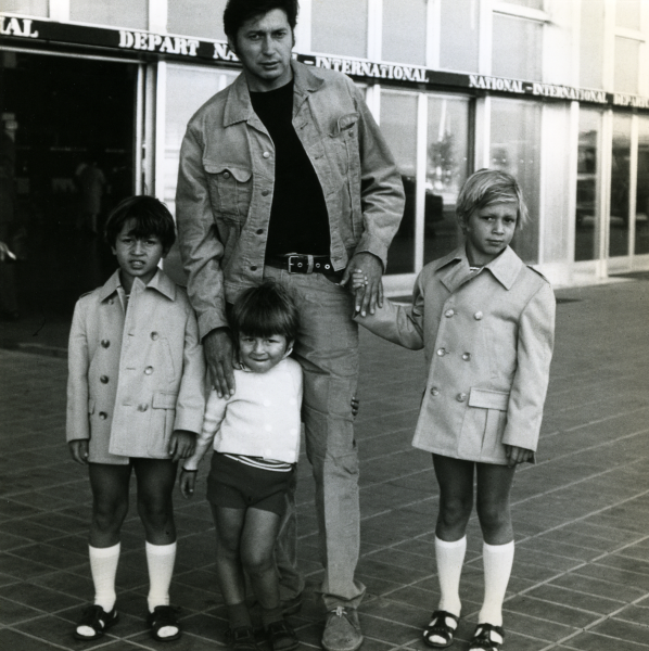 Avec Gabriel, Yamil et Juancito, Barcelone, 1968