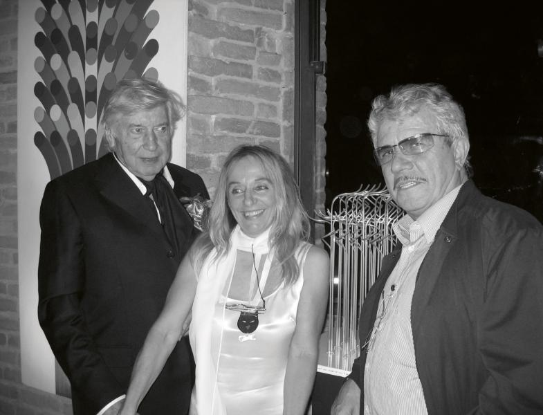Avec Yvonne et Alberto Biasi, Boldeniga, 2004