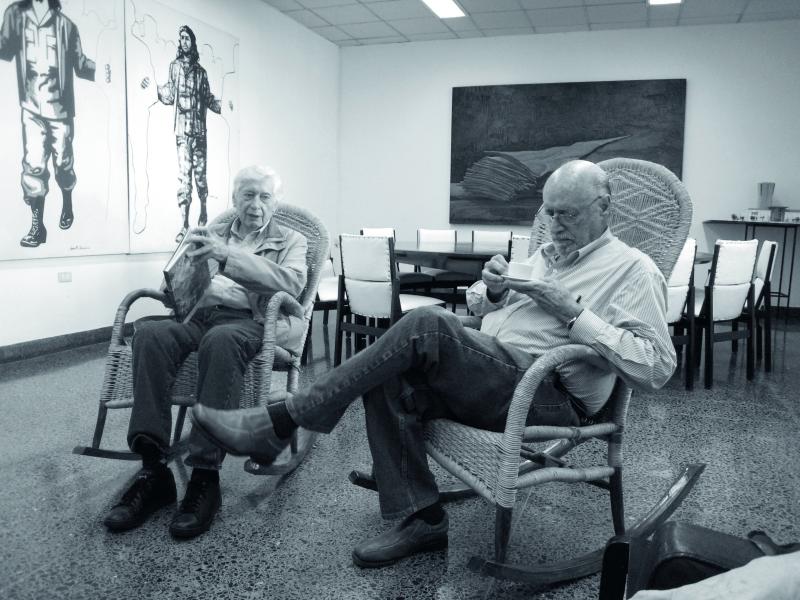 Avec Fernando Retamar, Casa de las Americas, La Havane, 2009