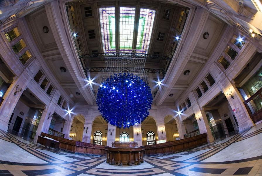Blue Sphere Mobile, Kirchner Cultural Center, Buenos Aires