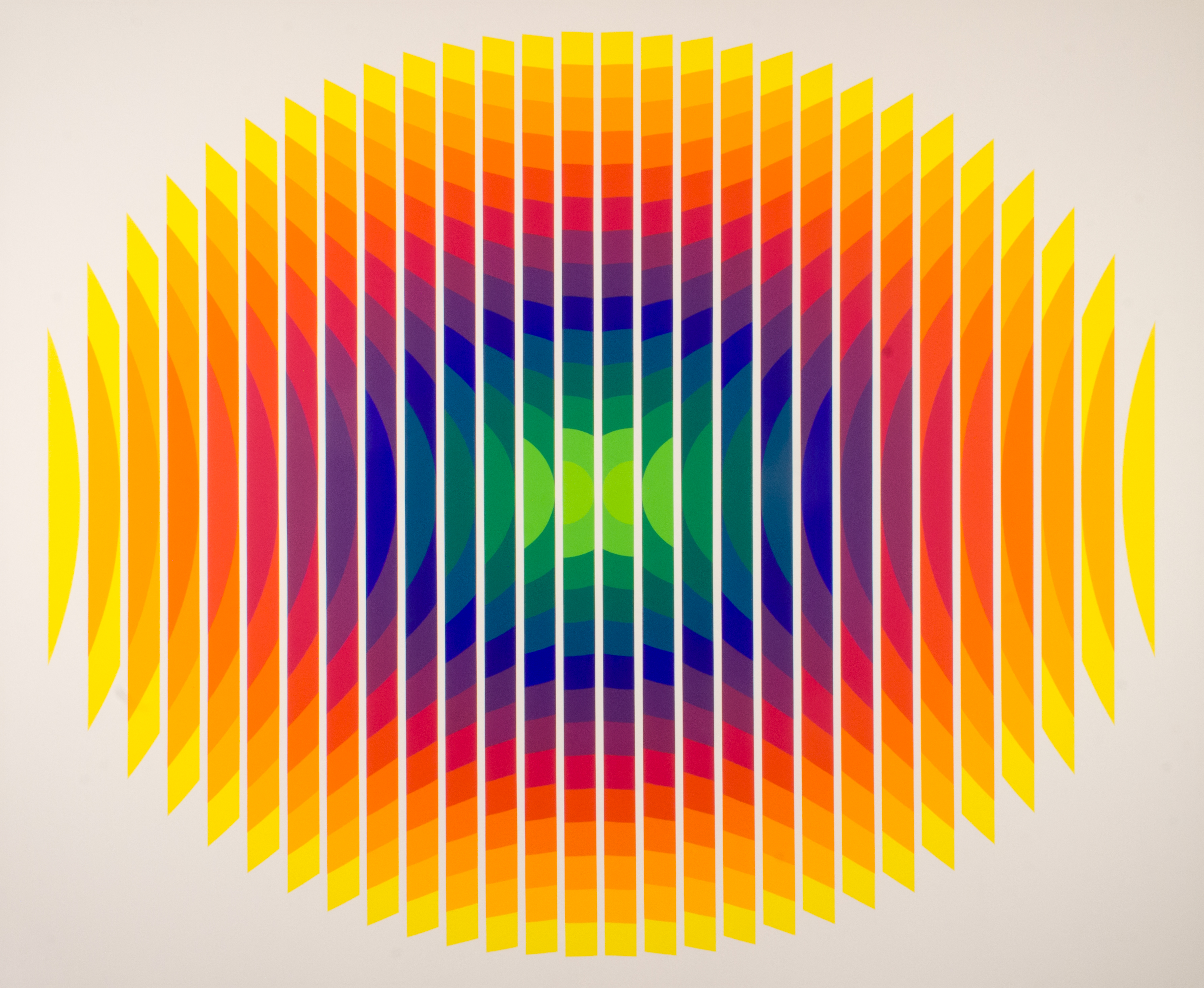 Surface couleur Série 14-2 ovale fractionné, Julio Le Parc